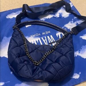 MZ Wallace Navy Quilted Shoulder Bag
